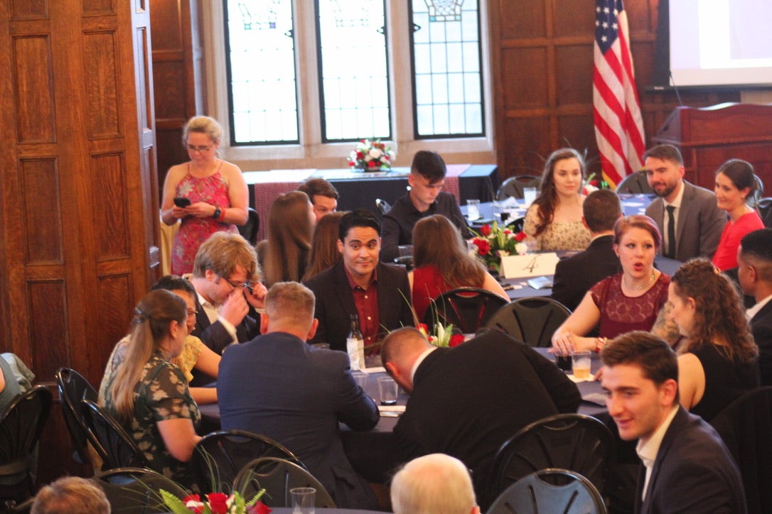 people sitting at tables