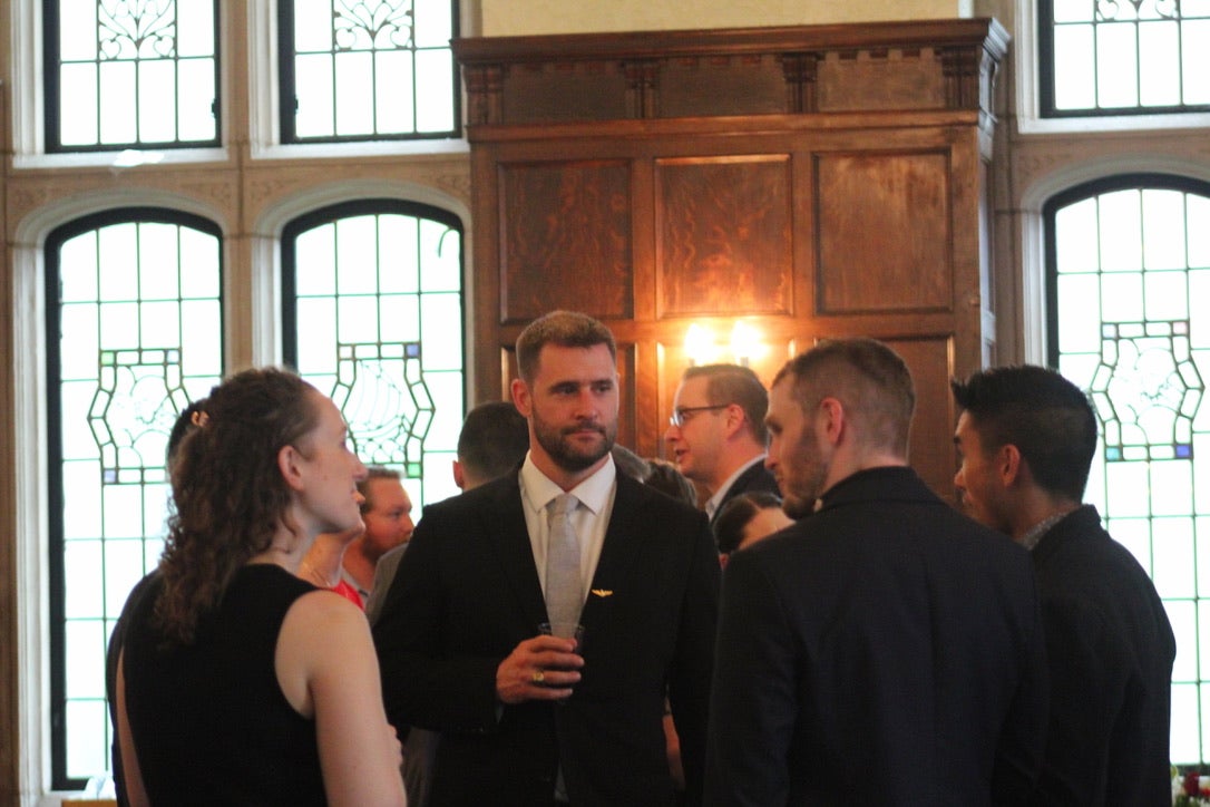group of people having a conversation
