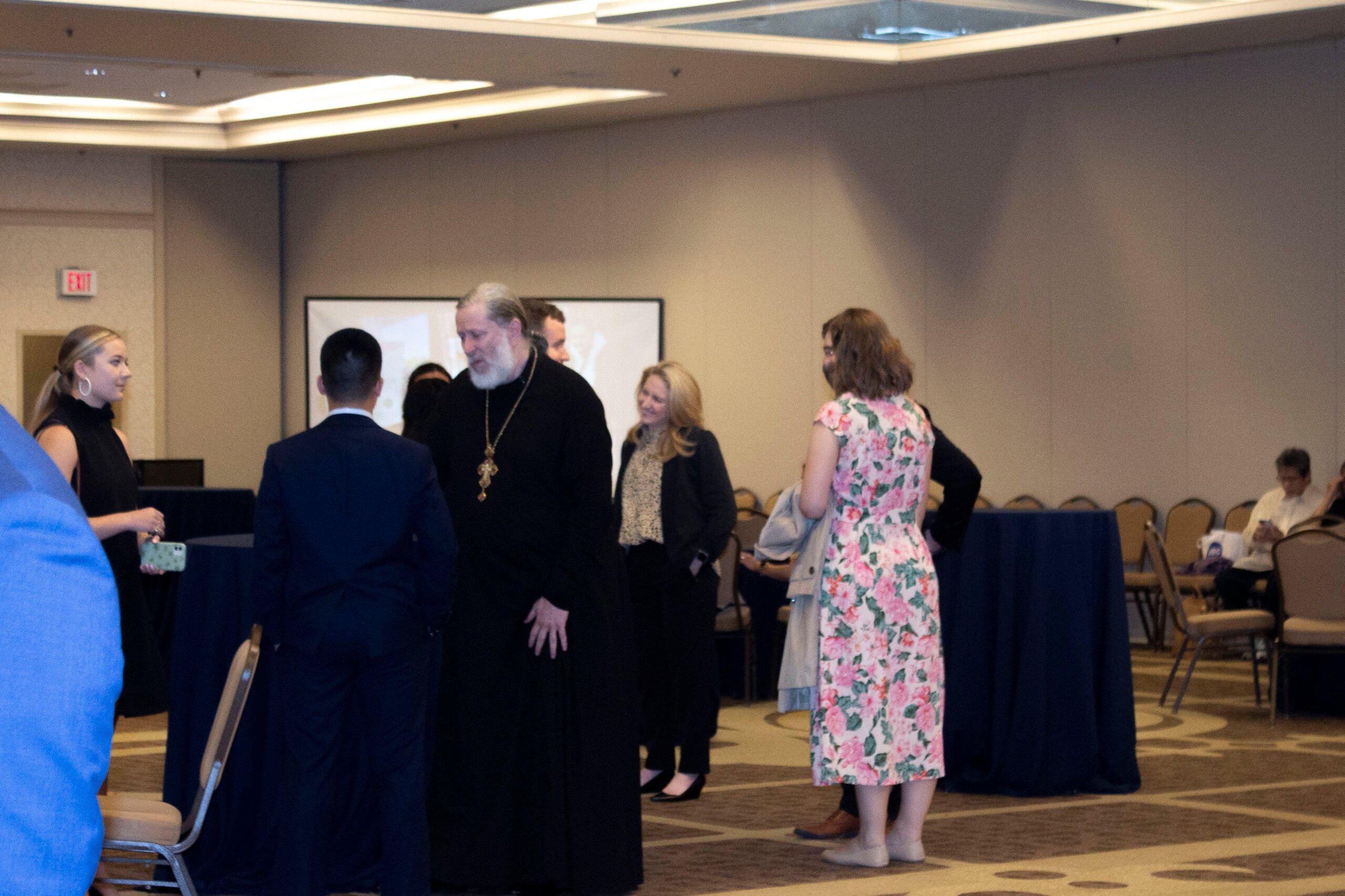 Group of attendees talking