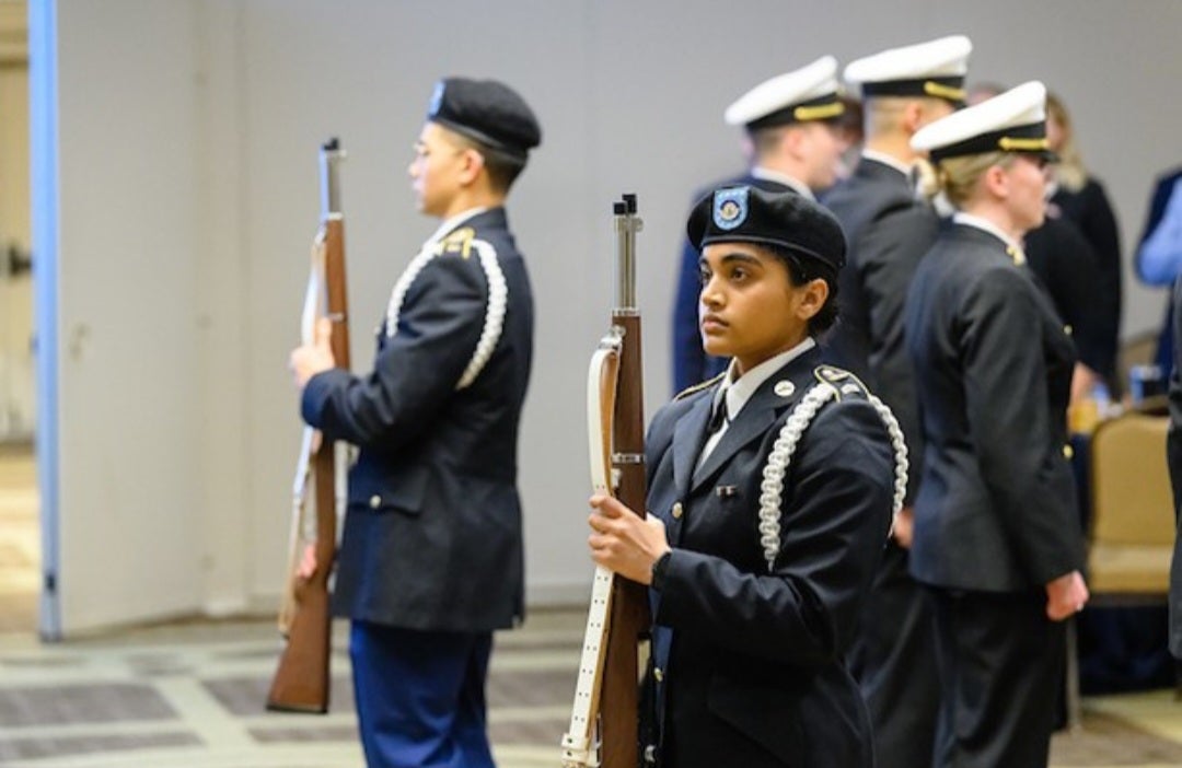 Army ROTC color guard
