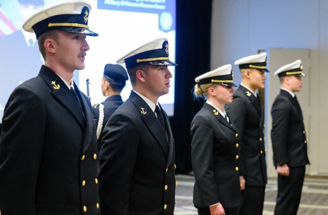 Group of Navy ROTC cadets