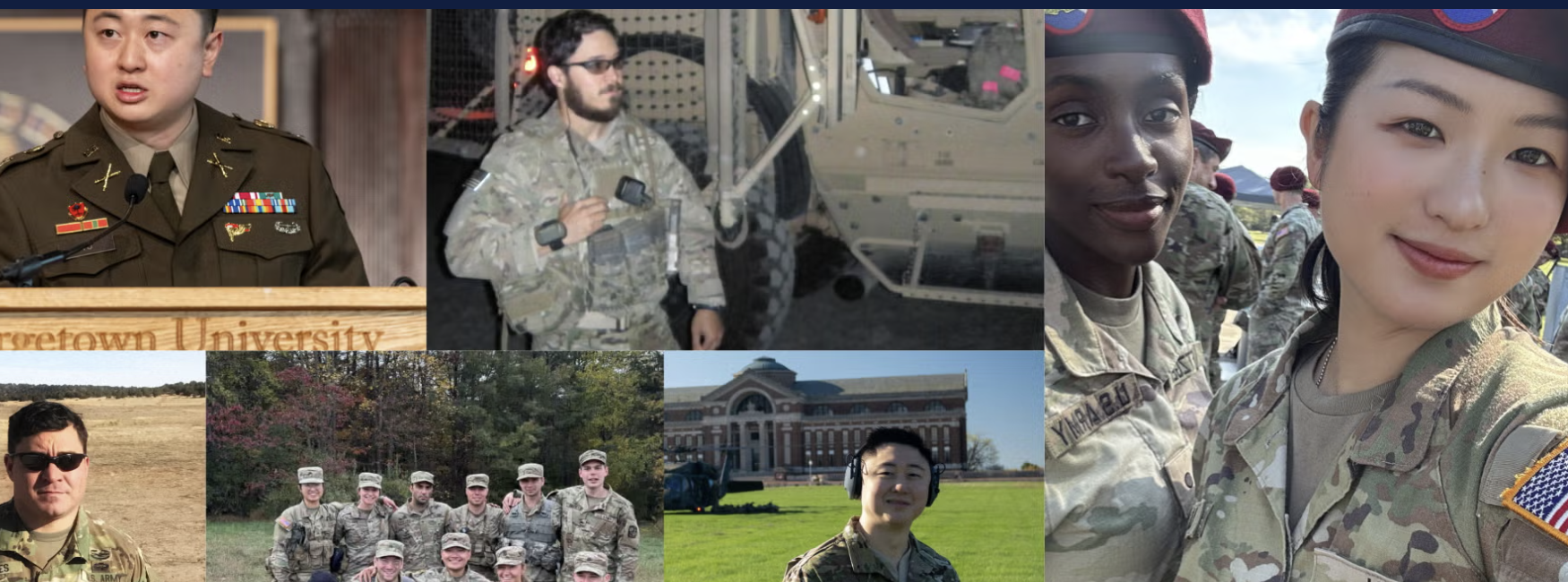 Collage of students in uniform