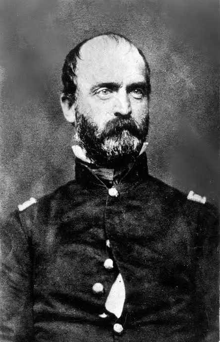 Portrait of a civil war soldier in black and white